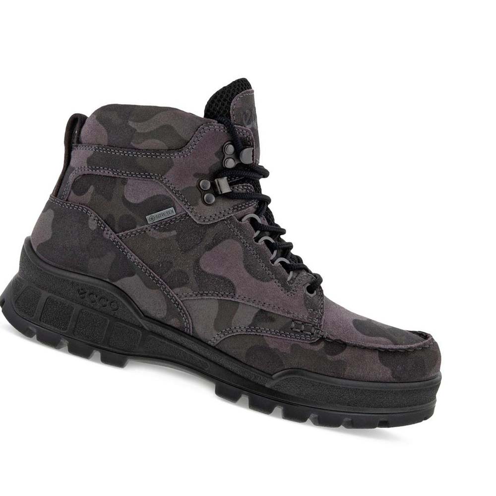 Men\'s Ecco Track 25 Camo Gtx Pl Boots Grey | USA 451RVD